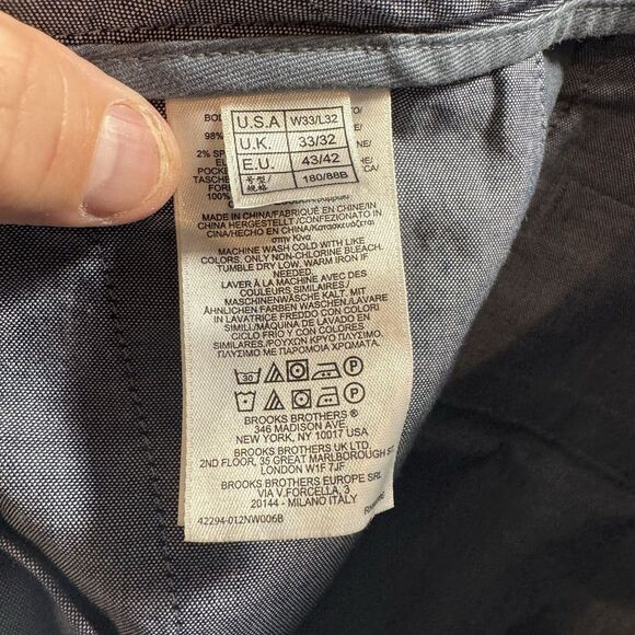 Brooks Brothers Red Fleece Pants Men 33x32 Gray 100% Cotton Bike Bicycle Patten - Picture 9 of 11